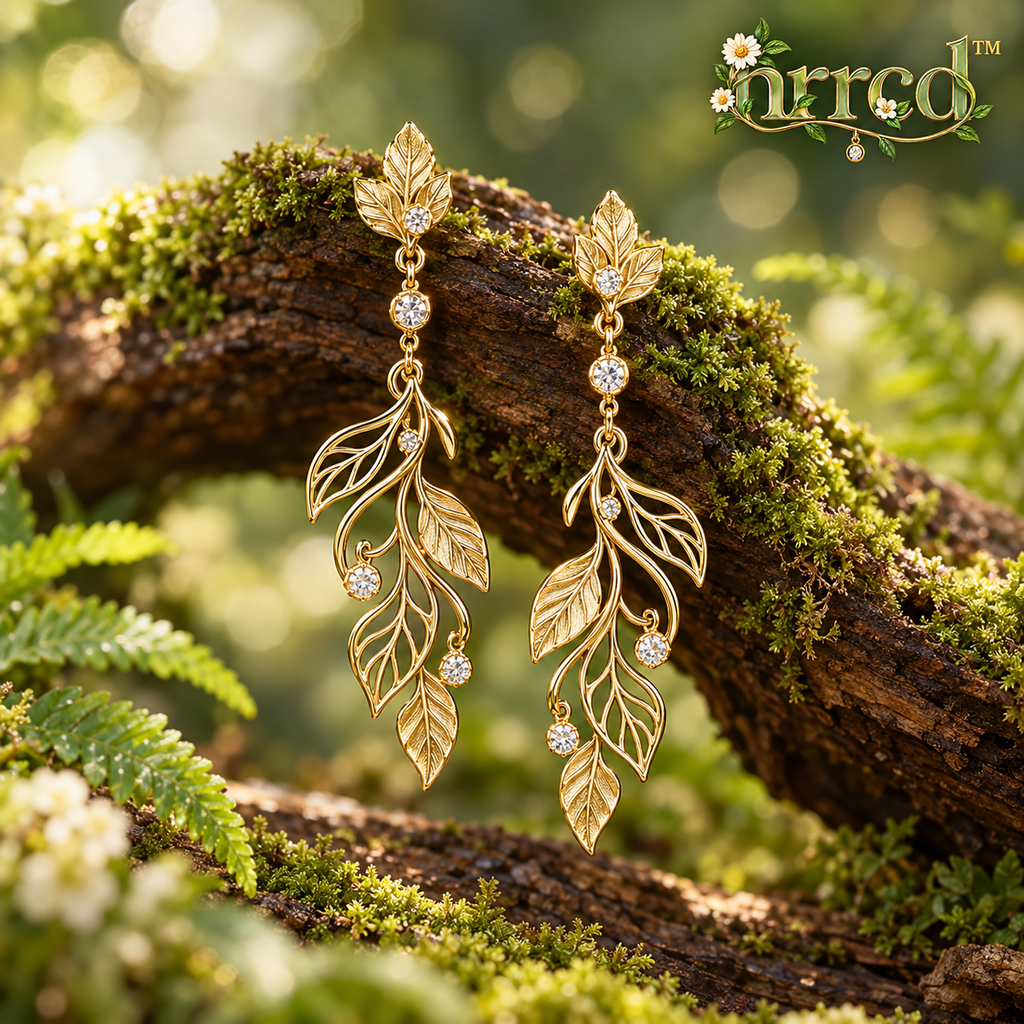 nrrcd™ Woodland Branch Leaf Drop Earrings — hero product view
