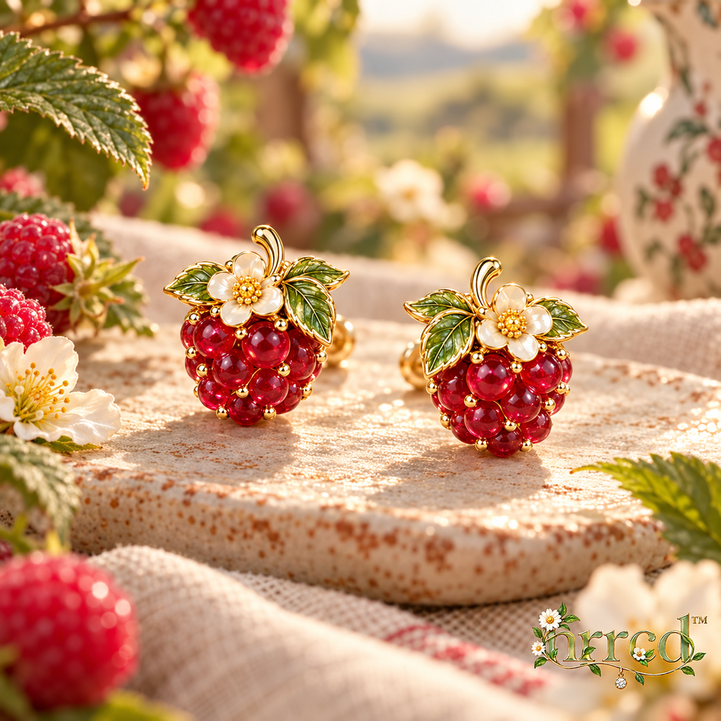 nrrcd™ Raspberry Garden Cluster Stud Earrings — hero product view