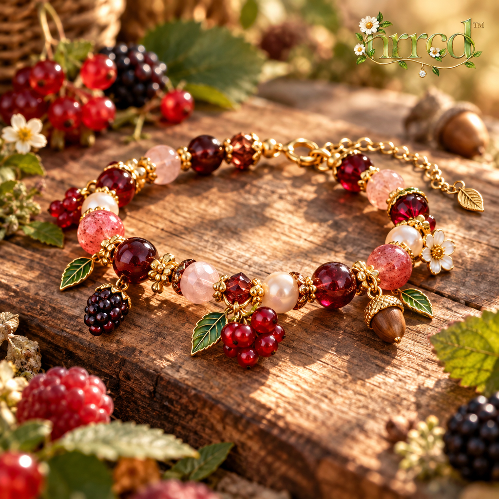 nrrcd™ Woodland Berry & Acorn Charm Bracelet — hero product view