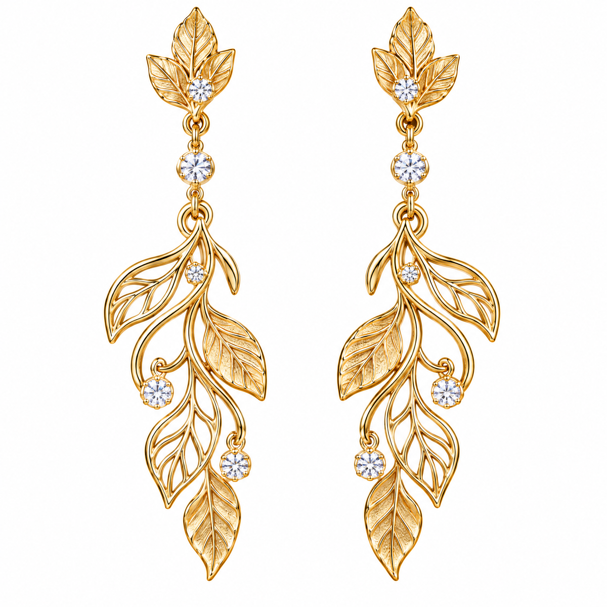 nrrcd™ Woodland Branch Leaf Drop Earrings — clean product view