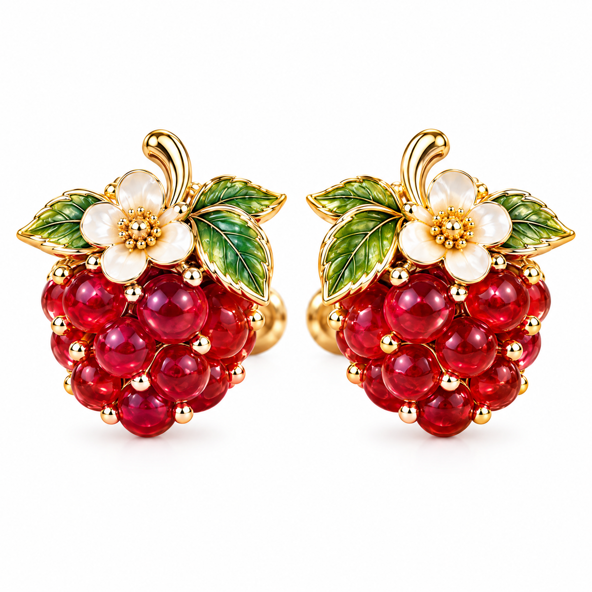 nrrcd™ Raspberry Garden Cluster Stud Earrings — clean product view