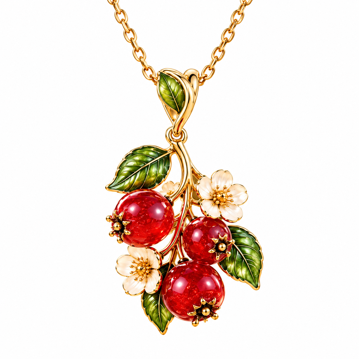 nrrcd™ Wild Berry Cluster Pendant Necklace — clean product view