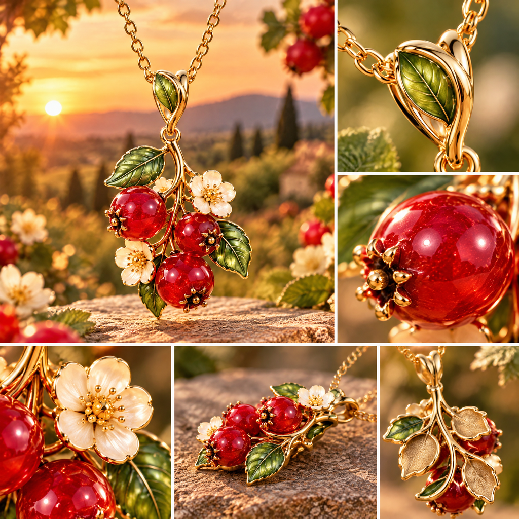 nrrcd™ Wild Berry Cluster Pendant Necklace — detail close-up