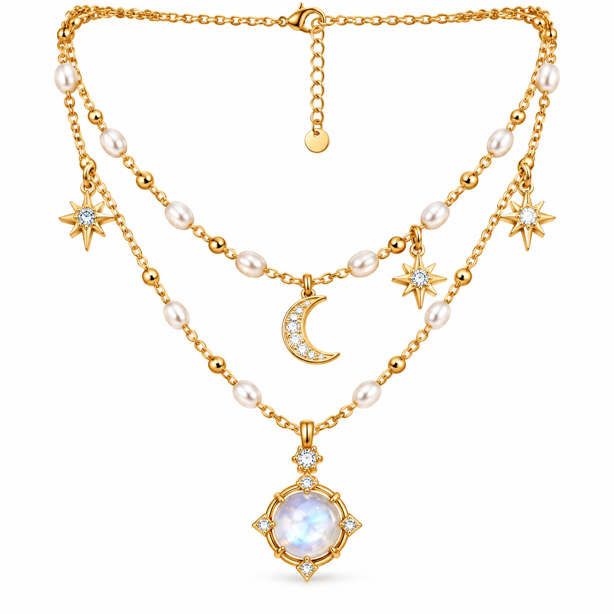 nrrcd™ Starlit Meadow Layered Celestial Necklace — clean product view